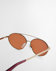 Oval Aviator Sunglasses Medium Gold