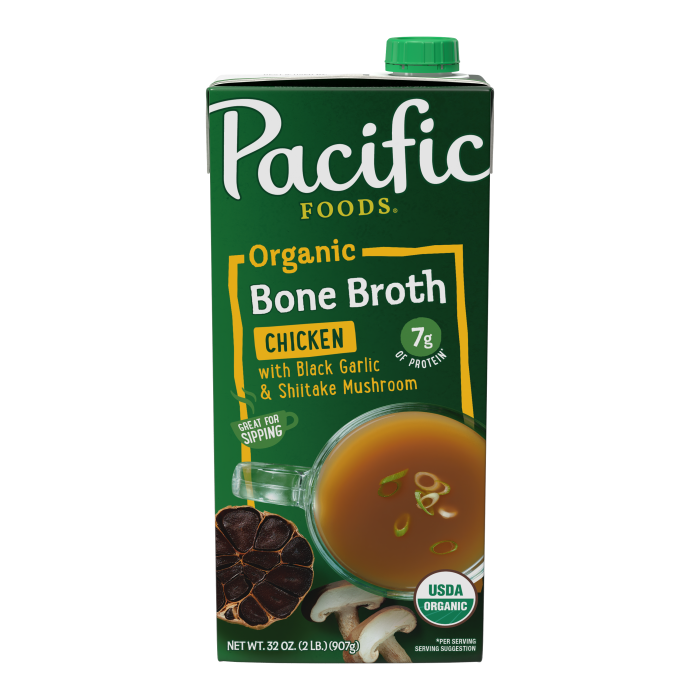 Chicken Bone Broth With Black Garlic and Shiitake Mushroom