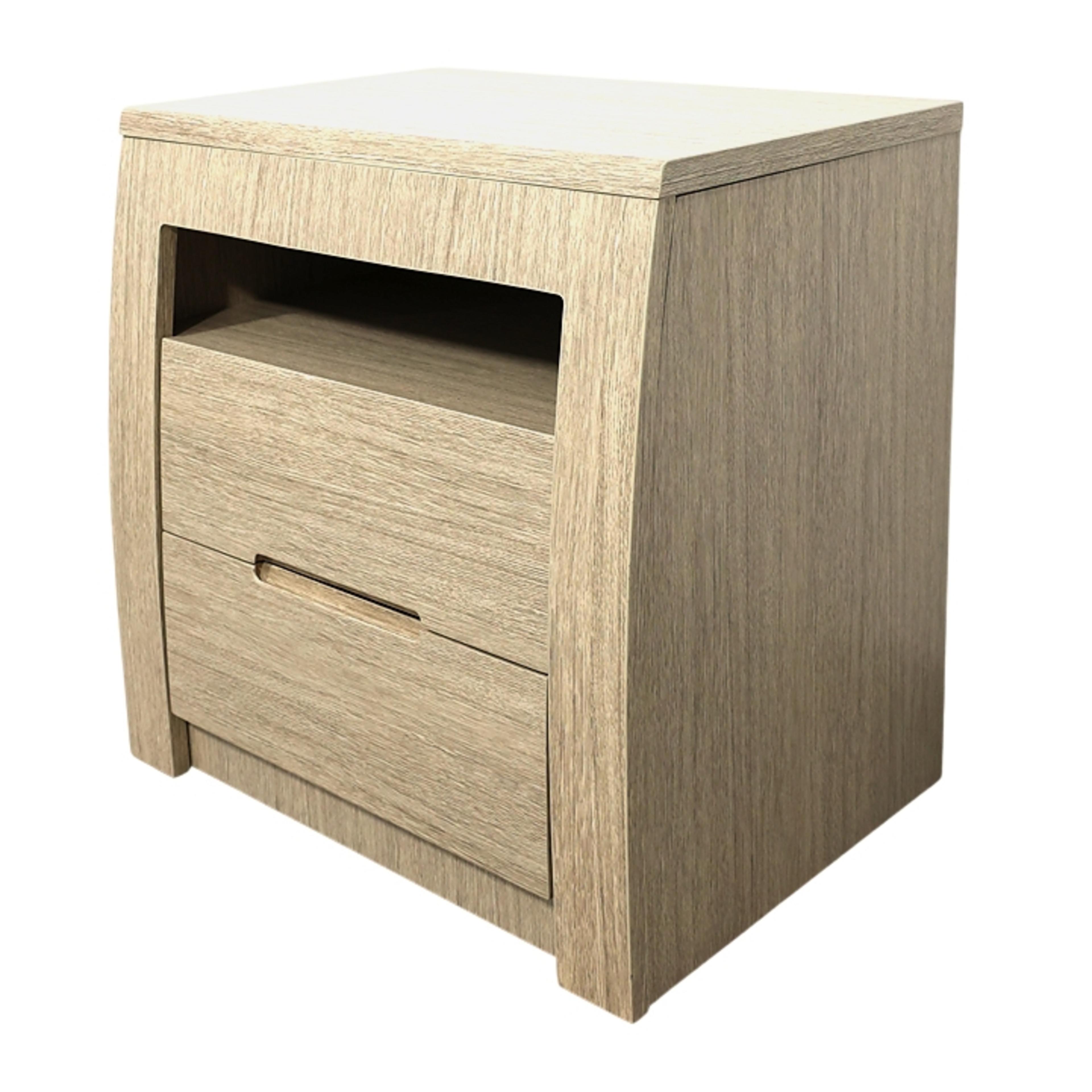 Product image of the  Skyline Bedside Table (2 Drawer), Sand from Forty Winks