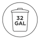 Fits 32 Gallon Trash Cans