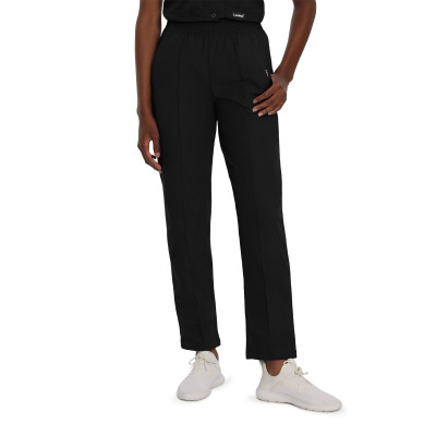 Landau 8320 Ladies Classic Stitch Crease Elastic Waist Relaxed Fit 2 Pocket Scrub Pants-Landau