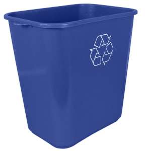 Impact, Soft-Sided Recycling Bin, 10.25 gal, Polyethylene, Blue, Rectangle, Receptacle