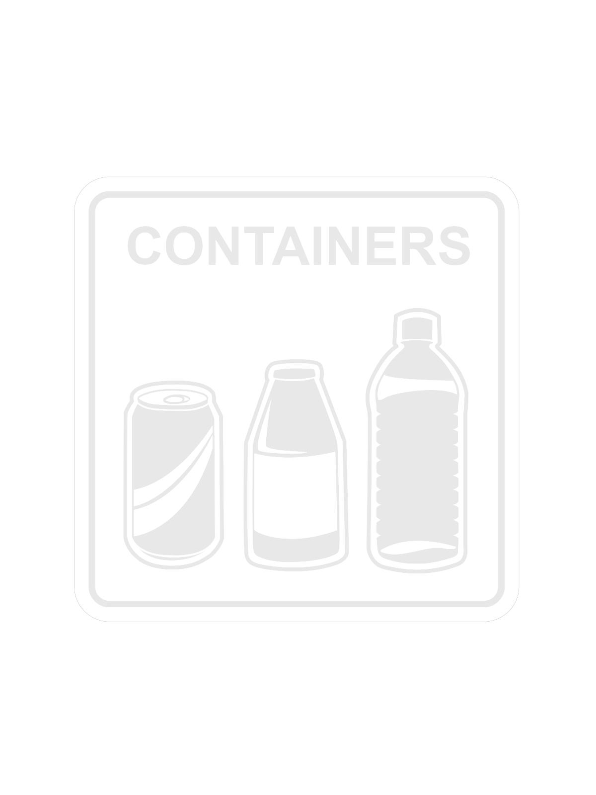 WASTE WATCHER – Label – Containers – Clear-White