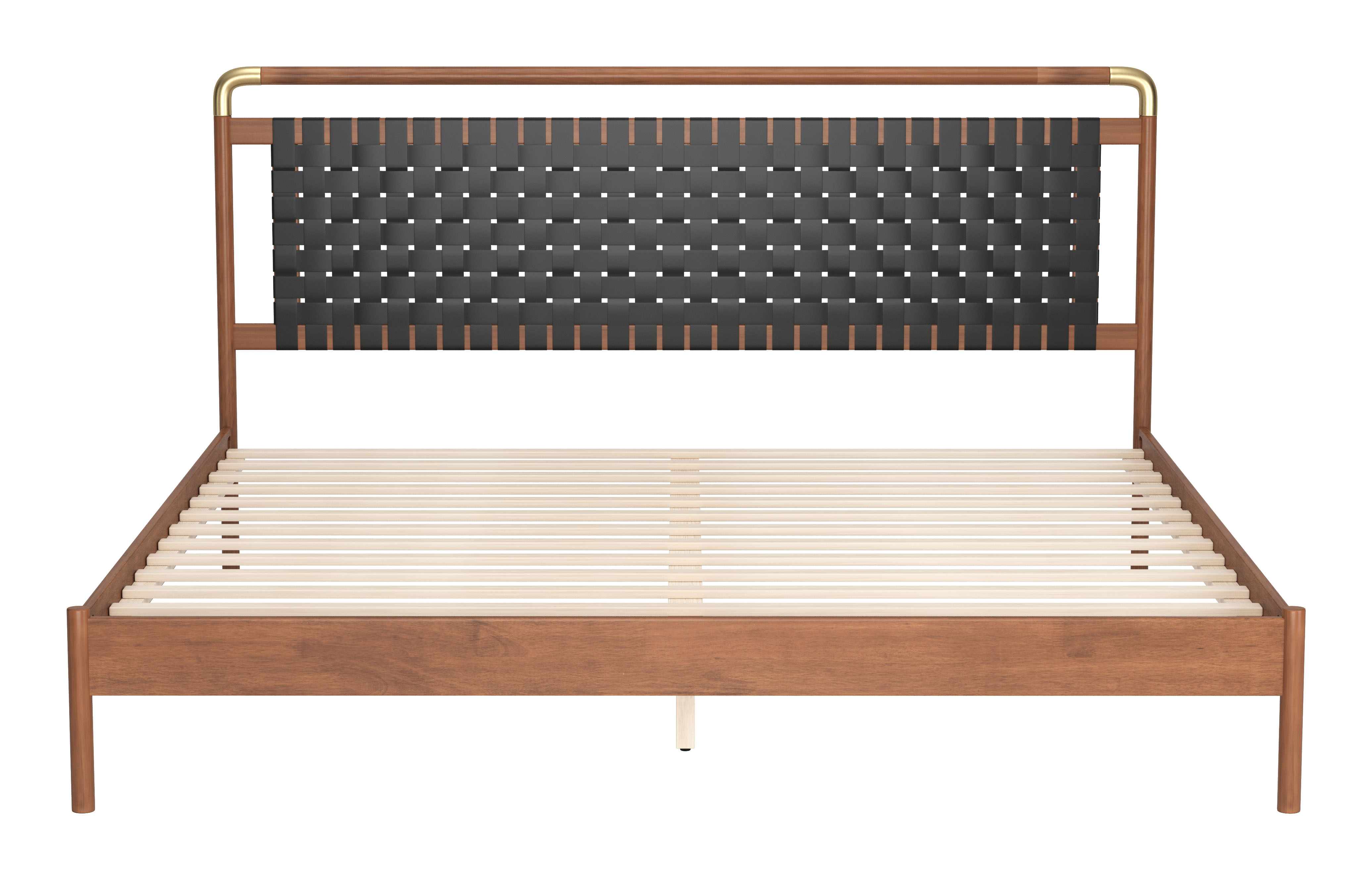 Netz King Bed Black & Walnut product image