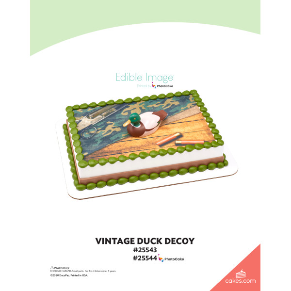 Vintage Duck Decoy The Magic of Cakes® PhotoCake® Enhanced Background Page