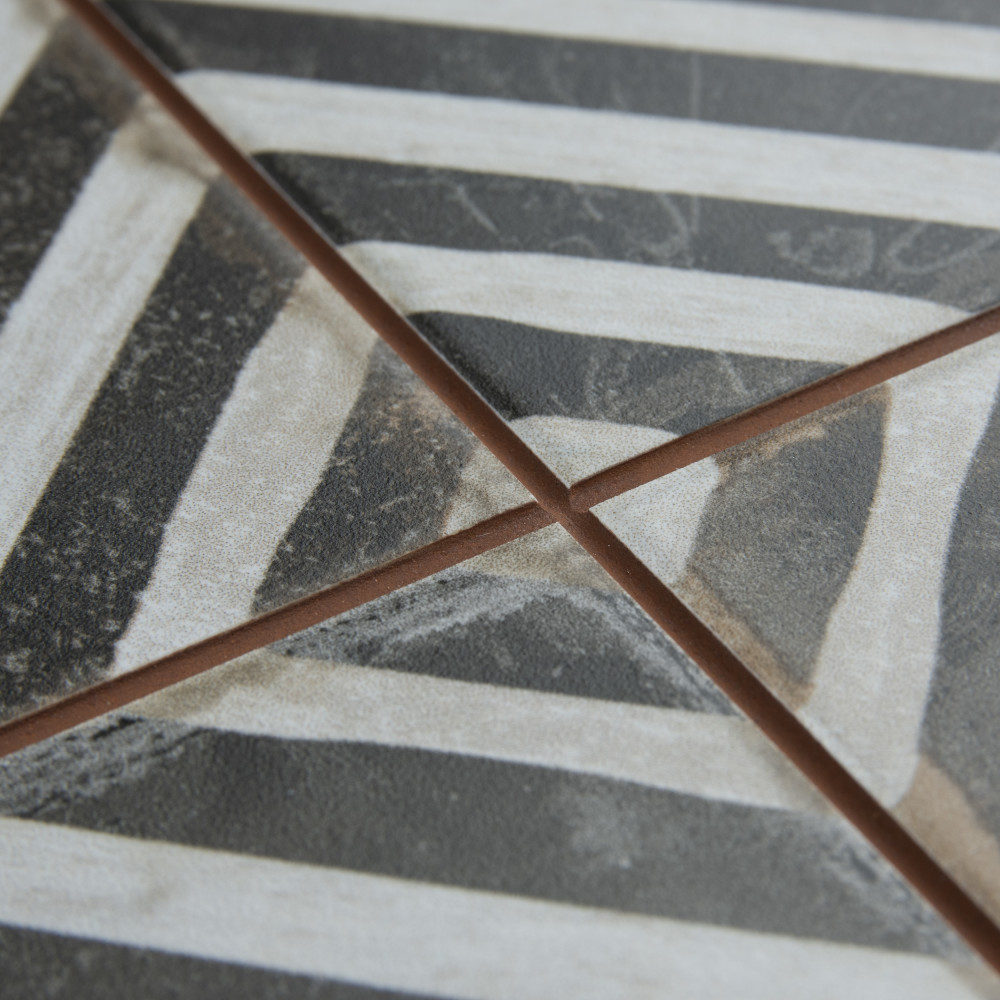 Kings Rombos Night 17-5/8 in. x 17-5/8 in. Ceramic Floor and Wall Tile