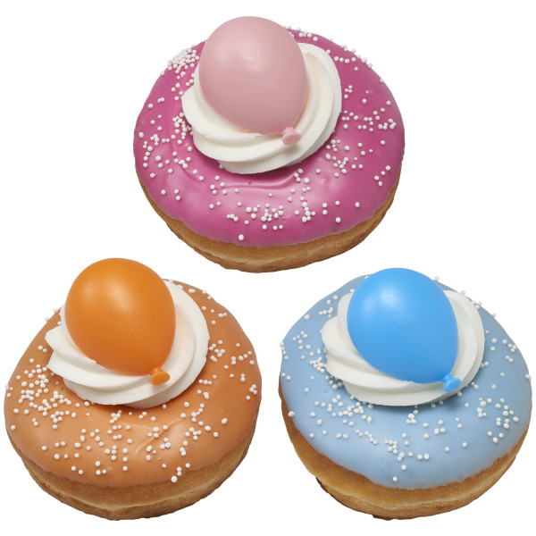 Bright Rainbow Balloon Assortment Cupcake Rings