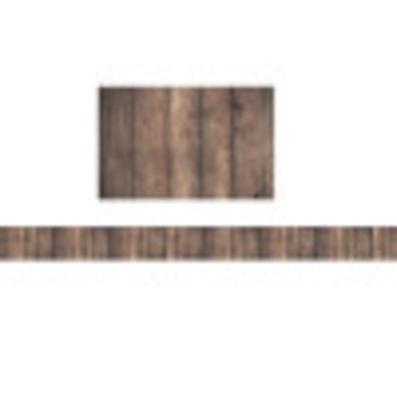 Dark Wood Design Straight Border Trim, 35 Feet