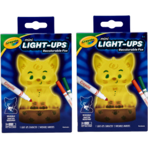 Mini Light-Ups Fox Recolorable Toy Kit, 2 Pack