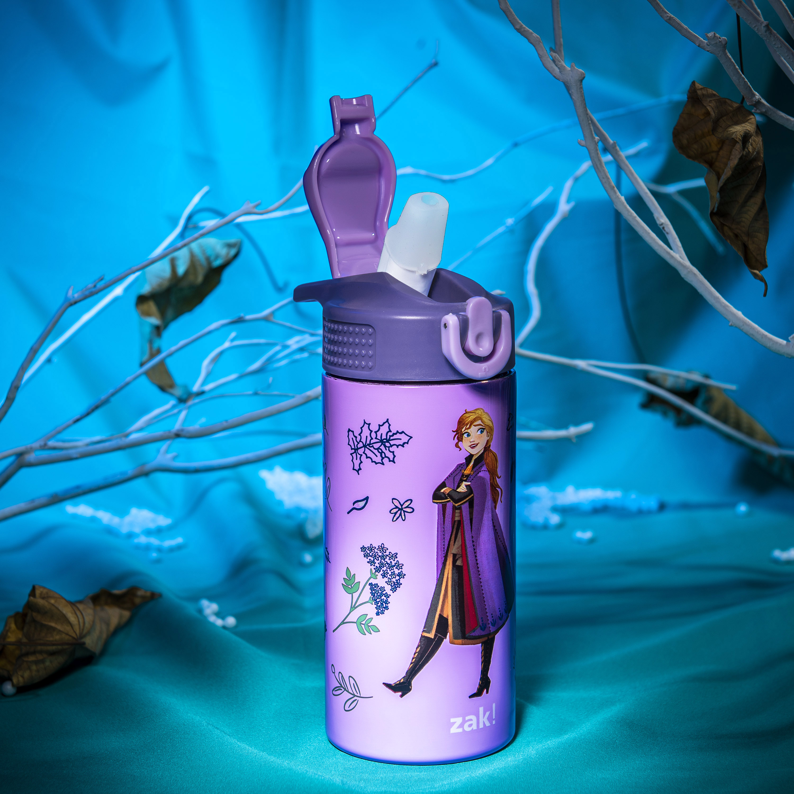 Disney Frozen 2 Movie 14 ounce Stainless Steel Vacuum Insulated Water Bottle, Princess Anna slideshow image 2