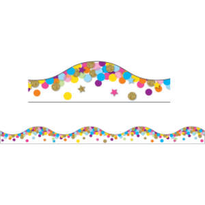 Magnetic Scallop Border, Confetti, 12'