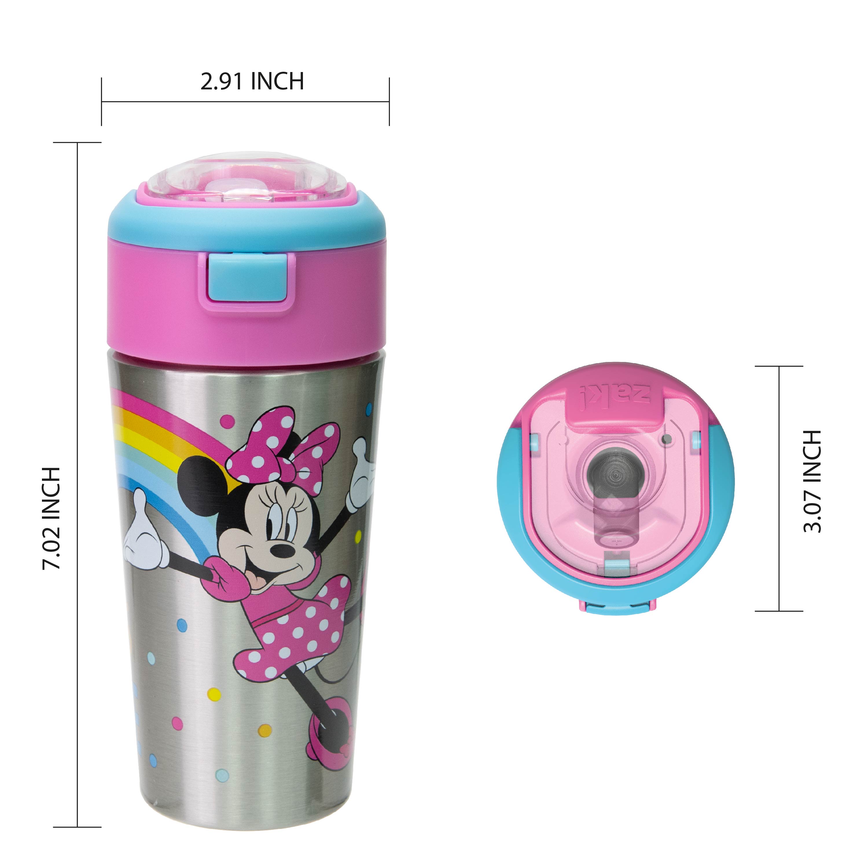 Disney 12 ounce Vacuum Insulated Reusable Stainless Steel Water Bottle, Minnie Mouse slideshow image 10