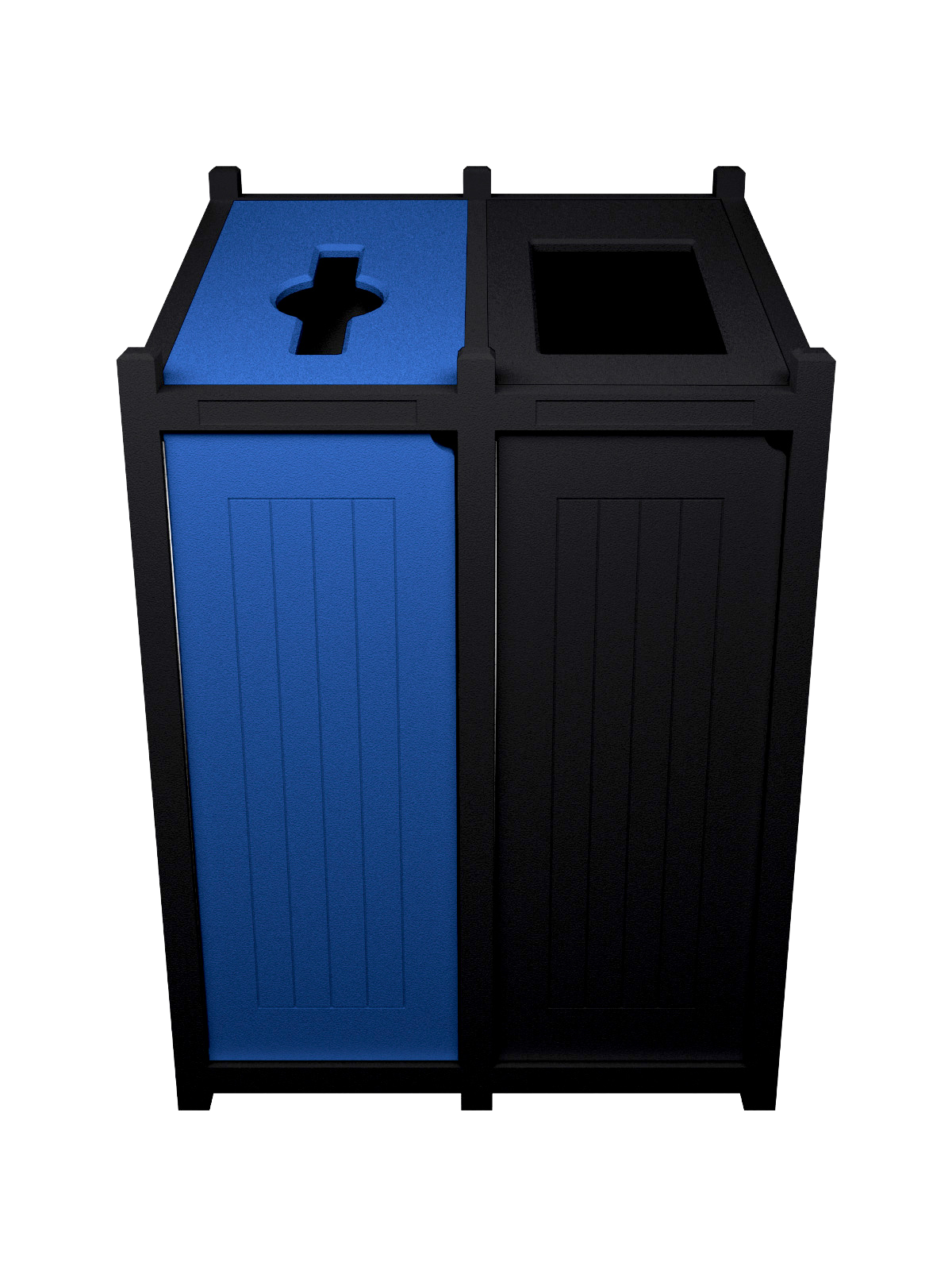 Busch Systems Aspyre Collection Venture Series double in black with blue and black doors and openings