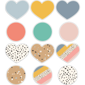 We Belong Hearts & Dots Cut-Outs, Pack of 36