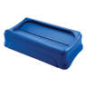 Rubbermaid Commercial, Slim Jim, Square, Resin, 23 gal, Blue, Receptacle Lid
