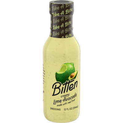 Bitten Lime Avocado Creamy Dressing with Real Fruit, 12 oz Bottle