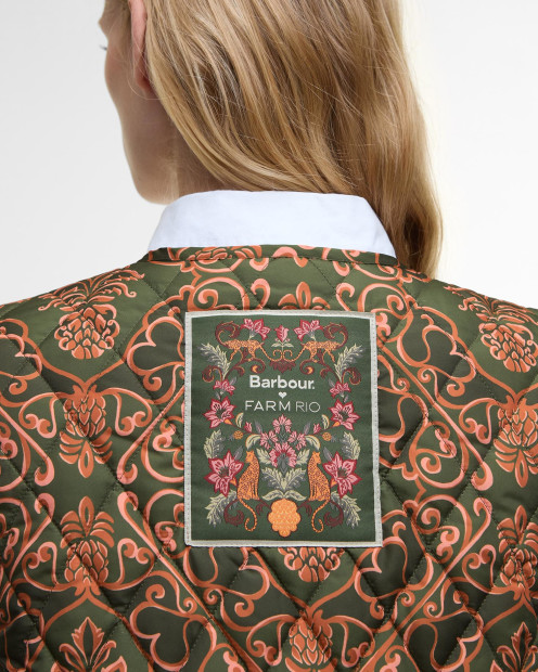 Barbour FARM Rio Fernanda Liner Pineapple/Green Heart Print