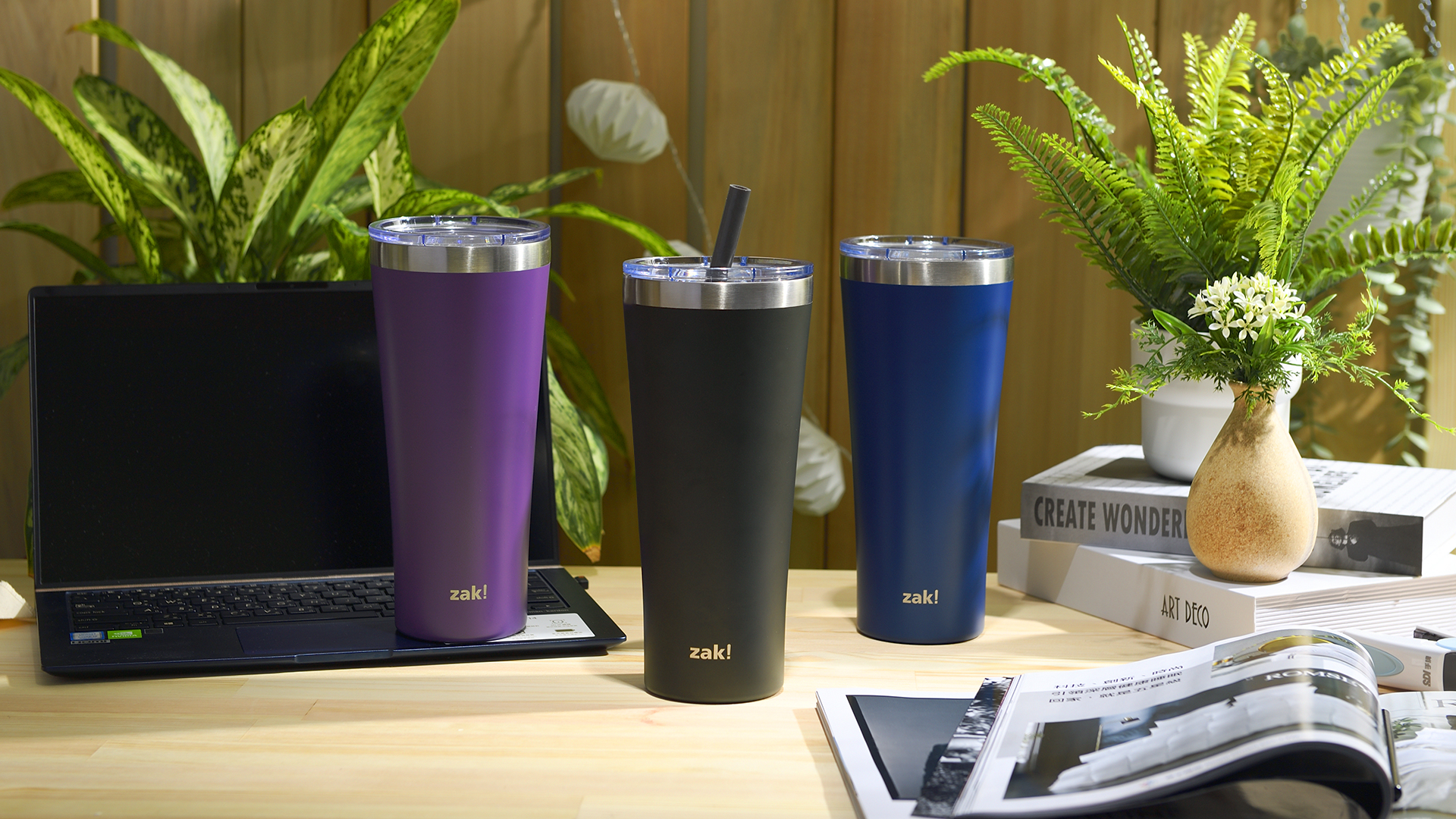 Alpine 30 ounce Stainless Steel Vacuum Insulated Tumbler with Straw, Viola slideshow image 8 Alpine 30 ounce Stainless Steel Vacuum Insulated Tumbler with Straw, Viola slideshow image 8