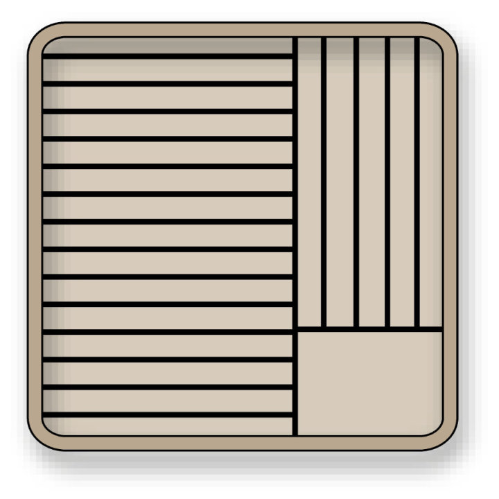 Casiers assiettes Fermé en polypropylène de couleur beige pour 20 plats de 25 à 28 cm