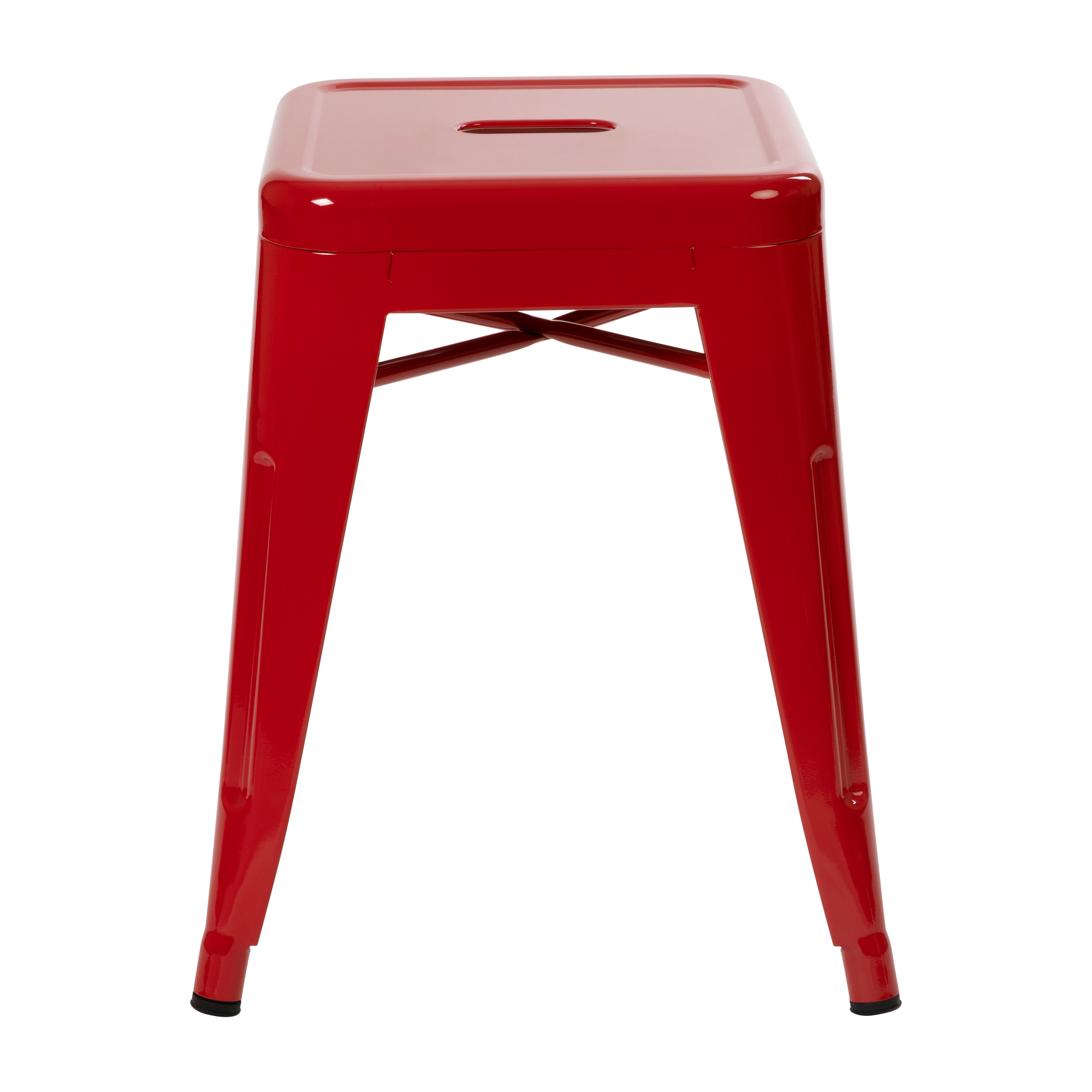 18" Table Height Stool, Stackable Backless Metal Indoor Dining Stool, Commerc... - Picture 41 of 114