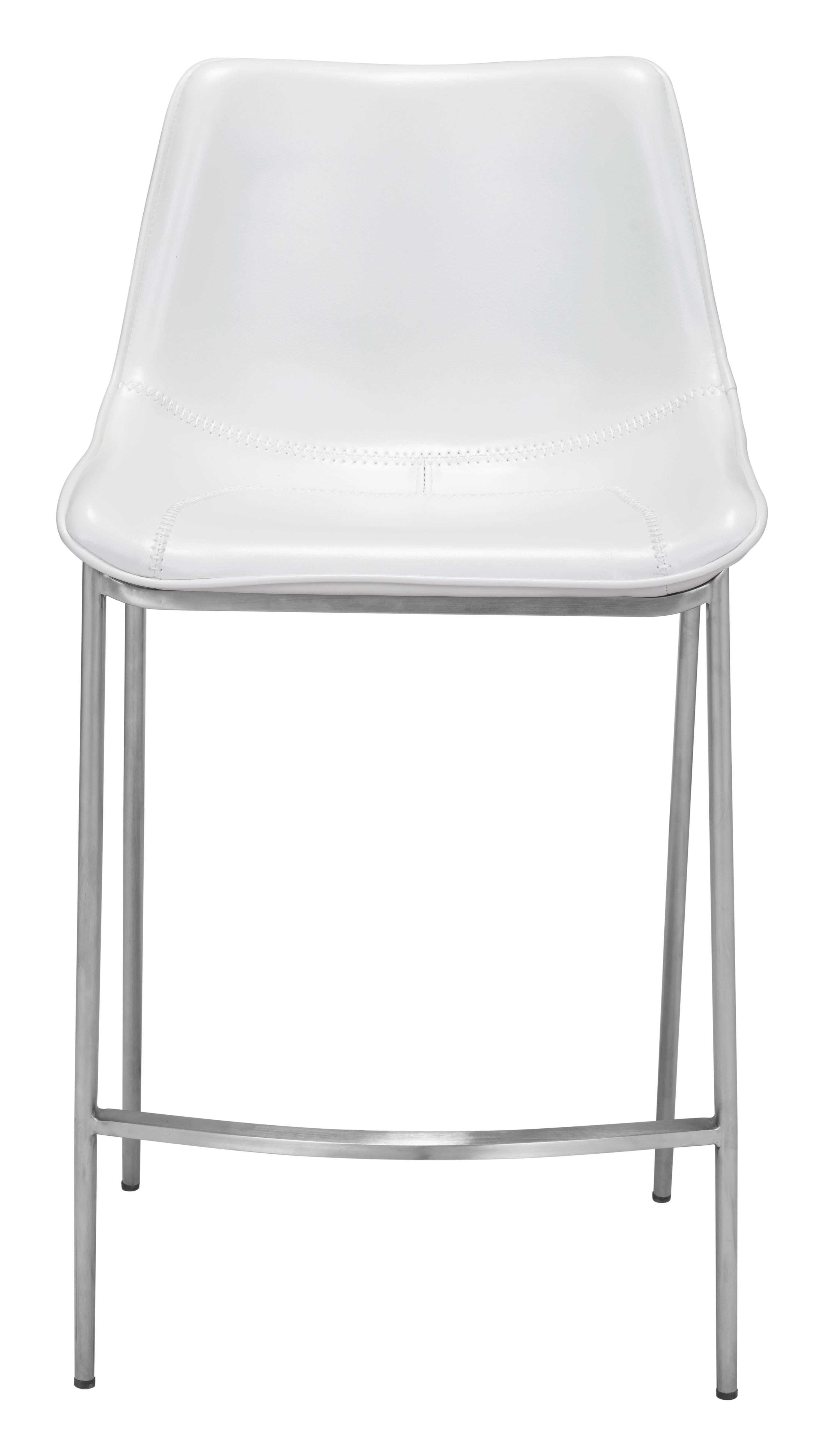 Magnus Counter Stool (Set of 2) White & Silver product image
