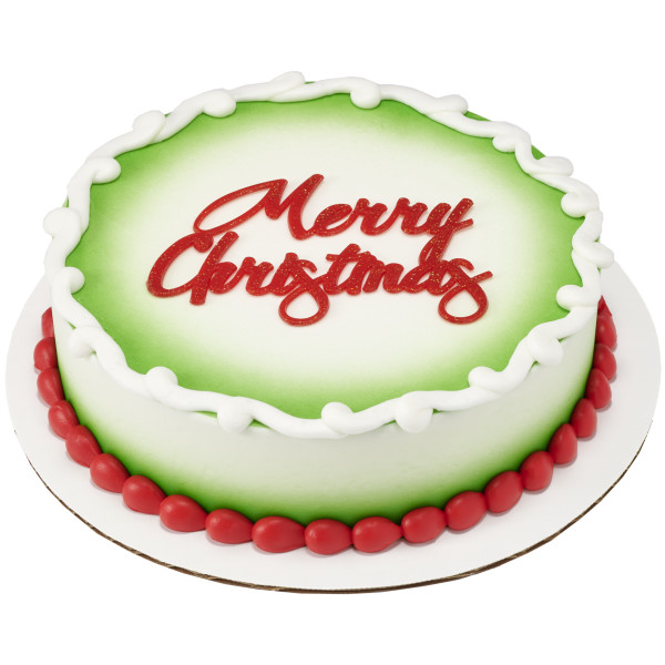 Merry Christmas Script Glitter Layon