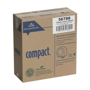Georgia Pacific, Compact 4-roll Rotary High-capacity, Coreless Bath Tissue Dispenser, Smoke