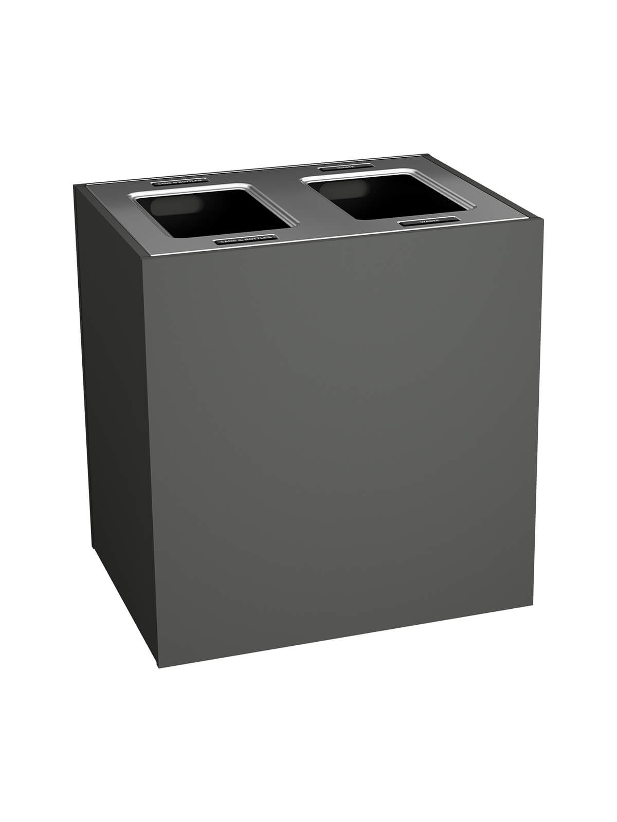 ARISTATA – Double – Kit – Xl – Cans & Bottles-Waste – Full – Slate-Stainless Steel