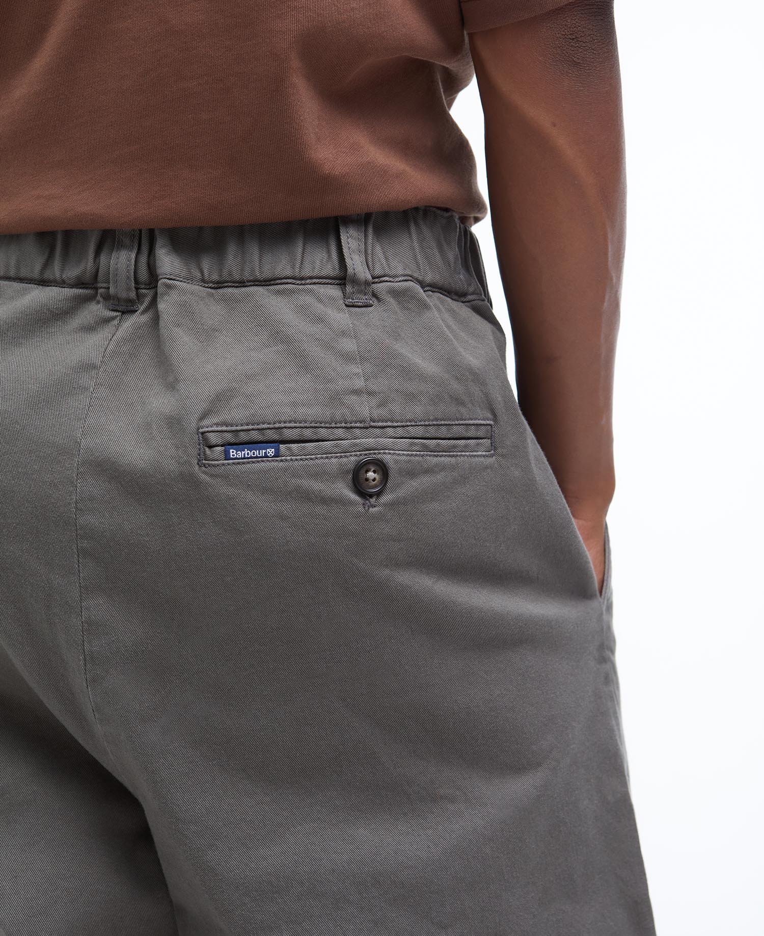 Pantaloni in tessuto stretch lavato dalla vestibilità comoda image number 4