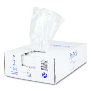 IGLBL060612, Inteplast, Ice Bucket Liner Bags, 96 oz, 0.5 mil, 6" x 6" x 12", Clear