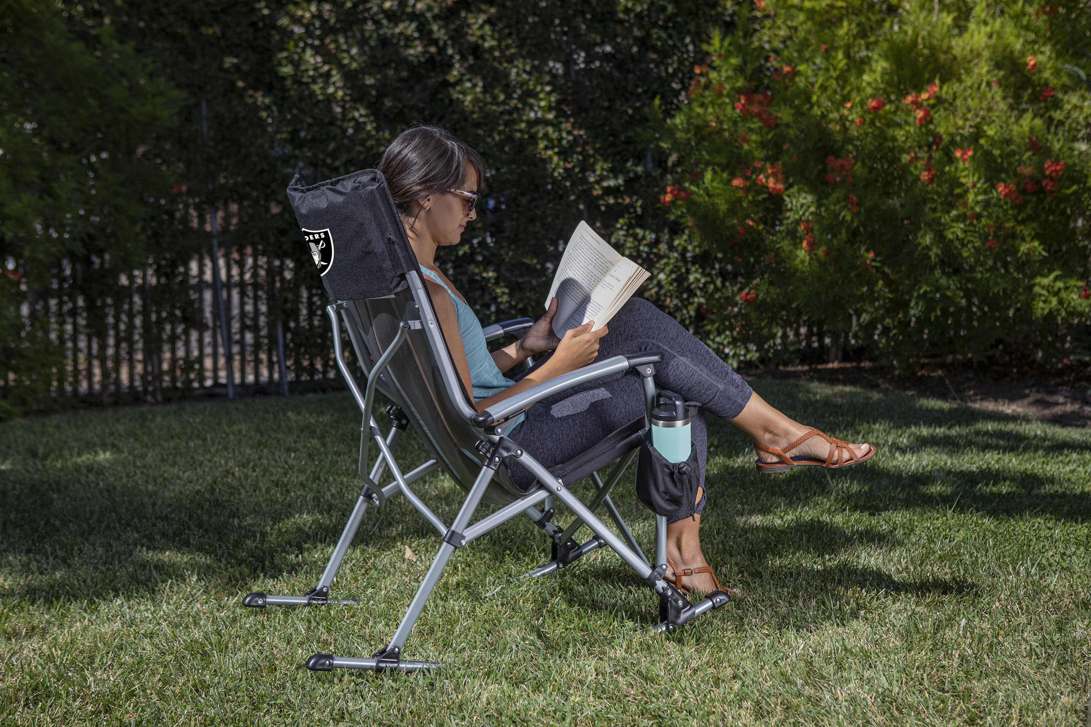 Las Vegas Raiders - Outdoor Rocking Camp Chair