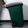 Rubbermaid Commercial, BRUTE®, Rollout, 50 gal, Resin, Green, Rectangle, Receptacle