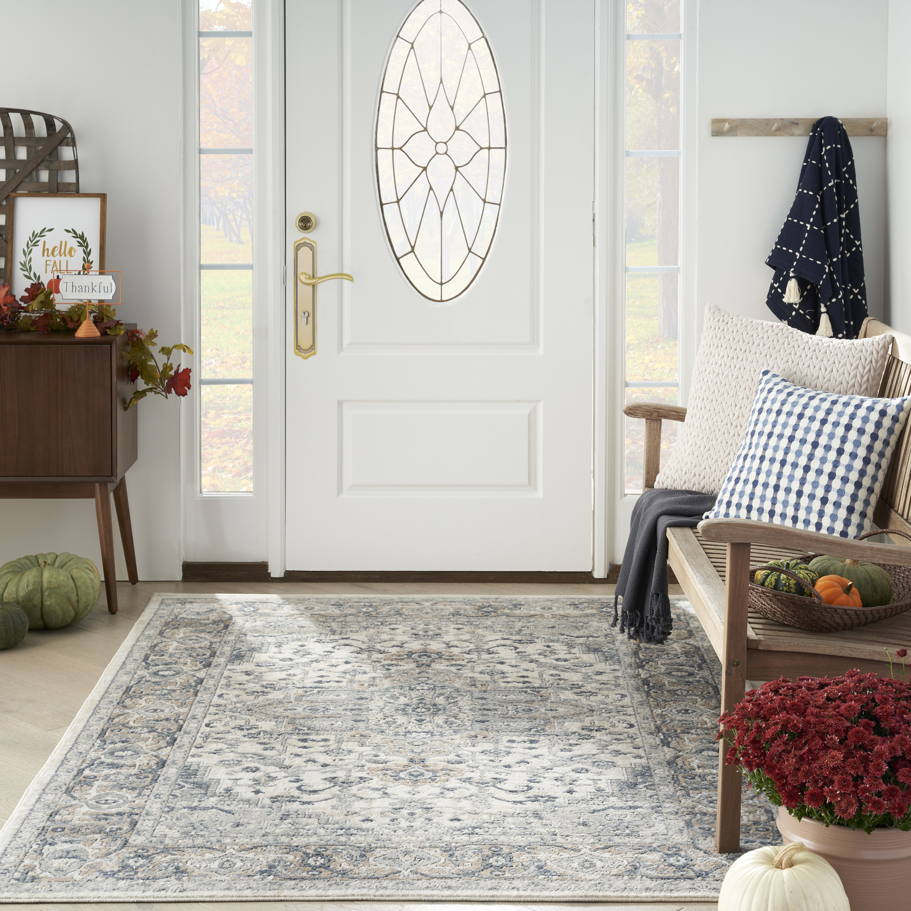 Nourison Quarry 6' x 9' Ivory Grey Farmhouse Indoor Rug