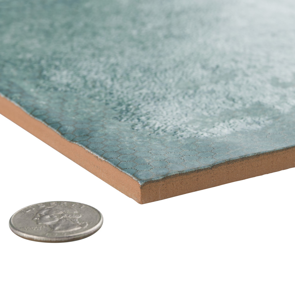 Mandala Sea Green 7-7/8 in. x 7-7/8 in. Ceramic Wall Tile