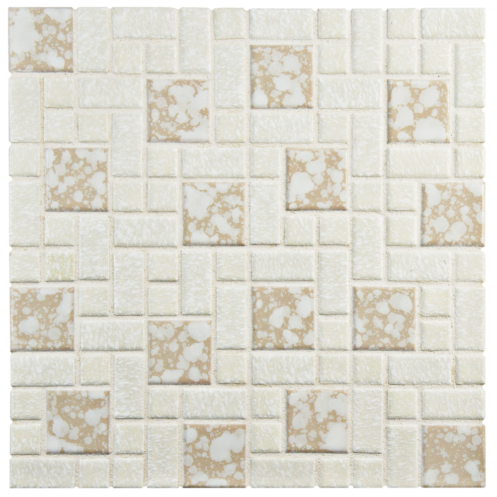 Sample – University Bone Porcelain Mosaic Tile