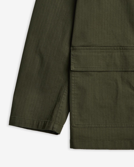 Herringbone Cotton Worker Jacket
