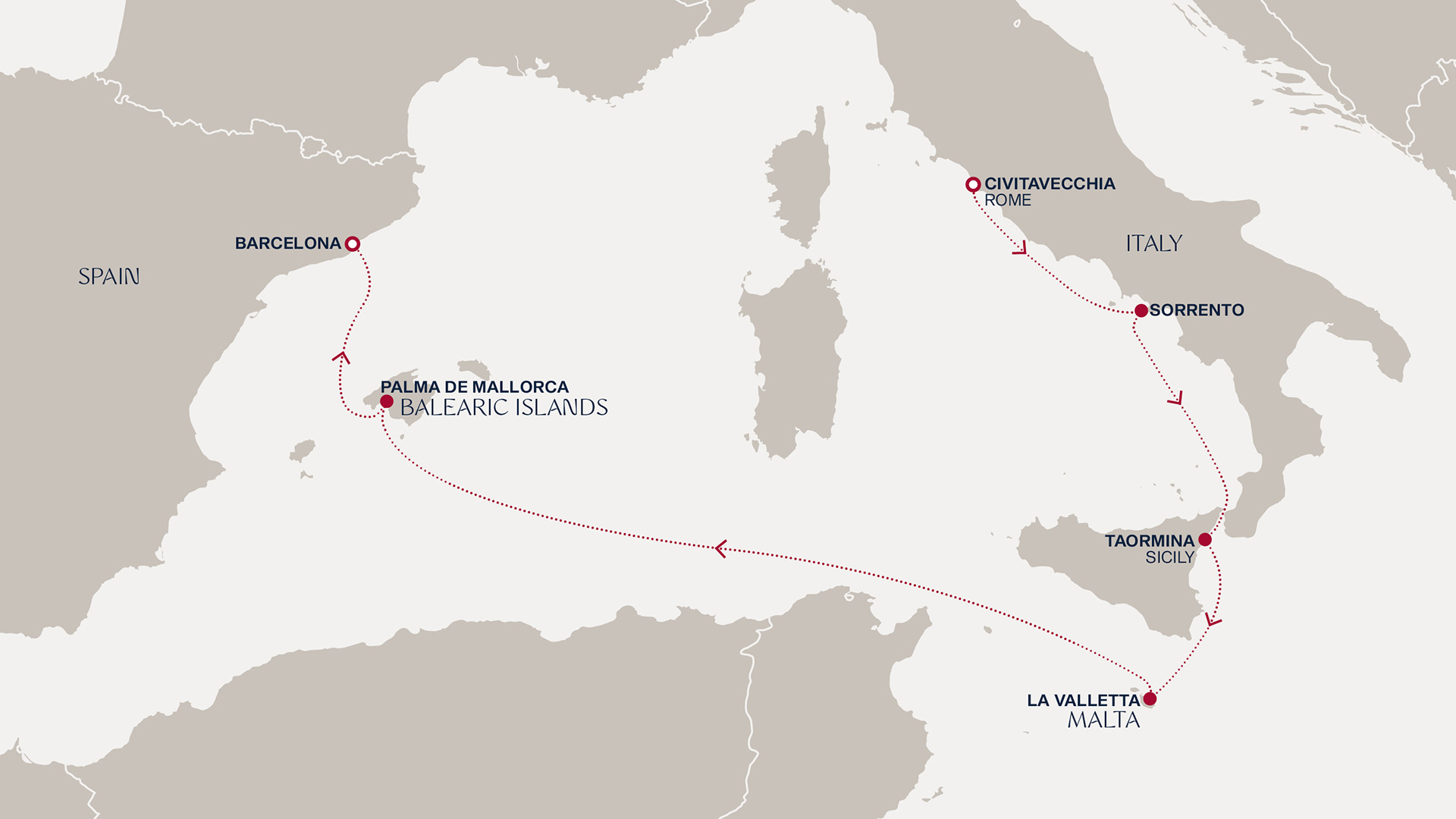 Itinerary map