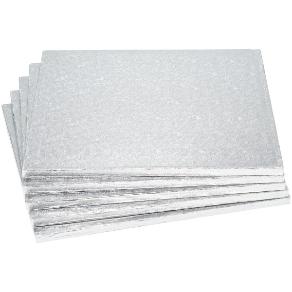 14" Square Silver Foil Cake Board