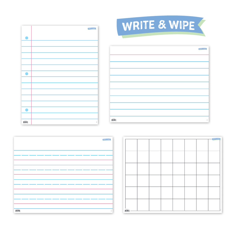 Write & Wipe Essential Templates 4-Chart Pack