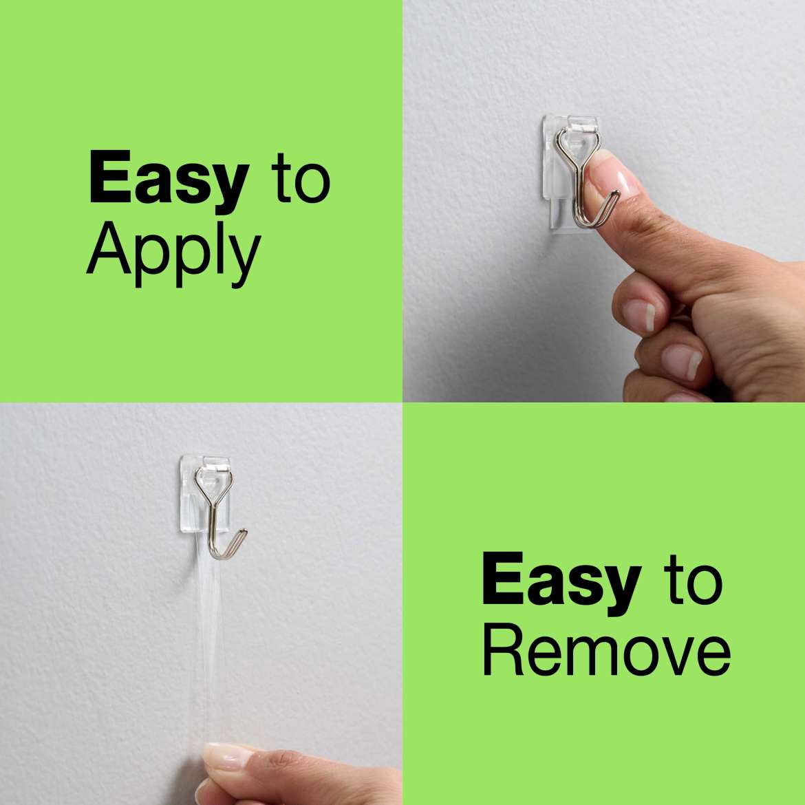 FrogTape reMOVEables™ Small Clear Wire Hook Application Image 3