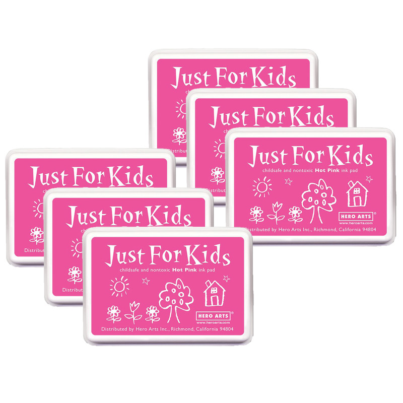 Just for Kids® Ink Pad, Hot Pink, Pack of 6