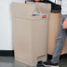 Rubbermaid Commercial, Streamline®, Step-On, 24gal, Resin, Beige, Rectangle, Receptacle