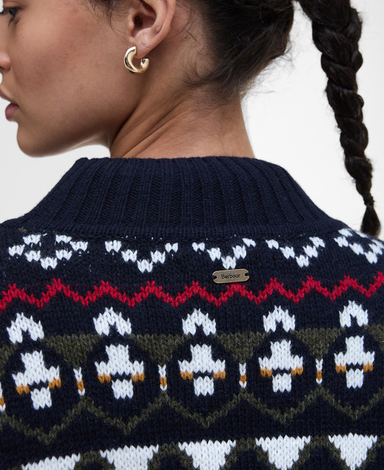 Larisa Fair Isle High-Neck Jumper image number 4