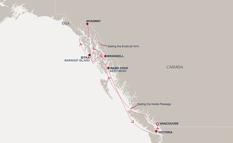 Itinerary map