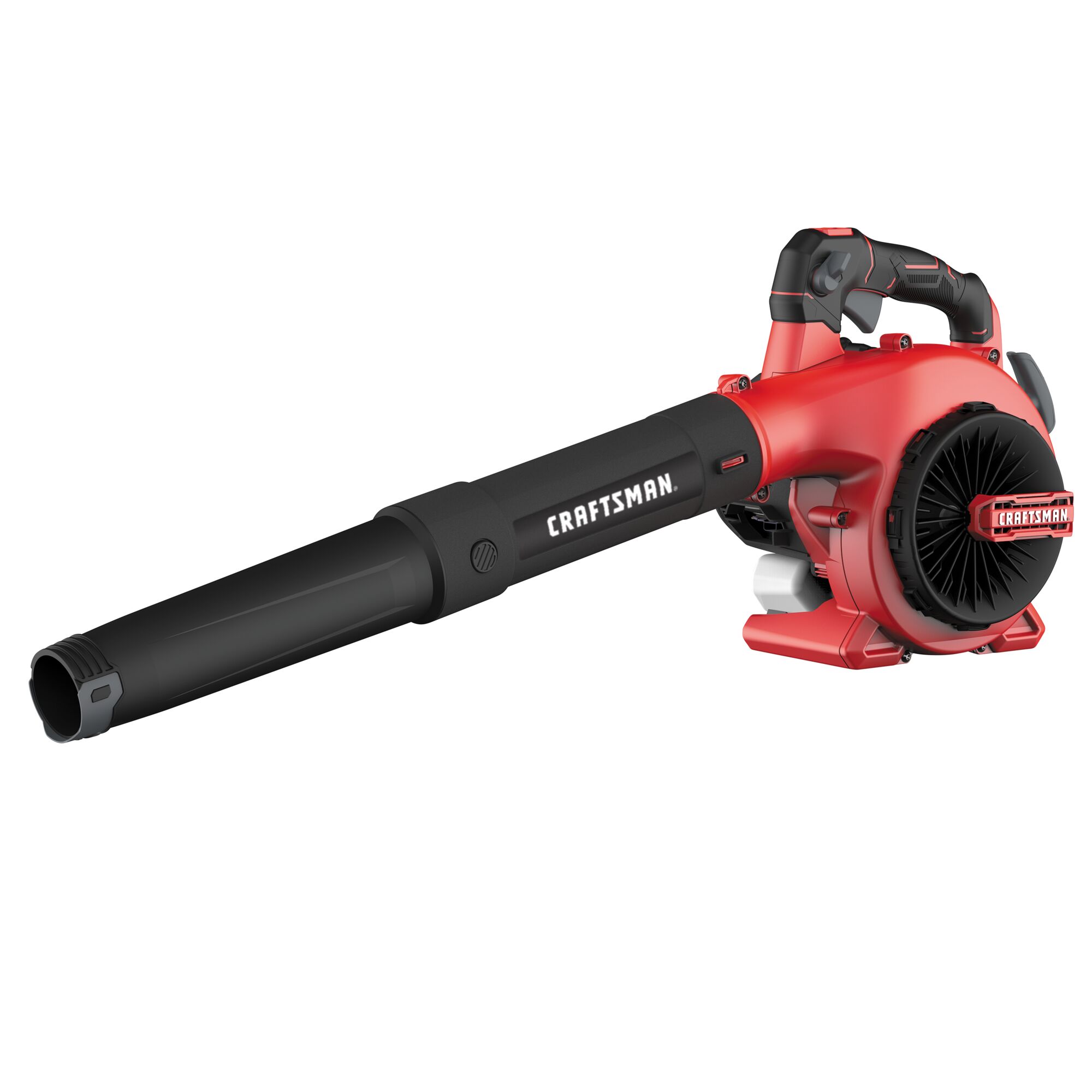 Right profile of 25 C C 2 cycle gas leaf blower.