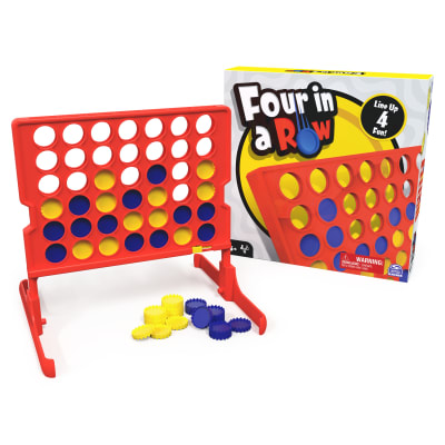 Spin Master Games, Four in Row Game for Kids Colorful 2-Player Board Game for Family Game Night Cool Things Fun Games, for Kids Ages 5 and up