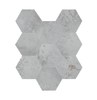 Arlo Light Grey 11×13 3D Hexagon Mosaic Rectified