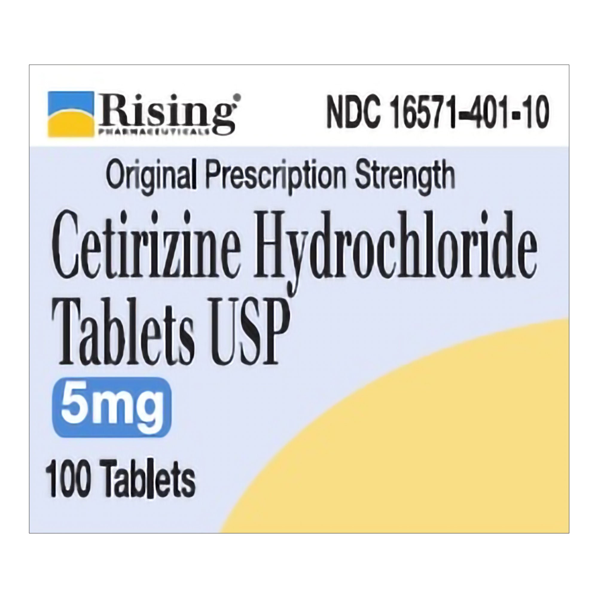 Rising Pharmaceuticals Prescription Strength Tablets, 5 mg, for Allergy Relief