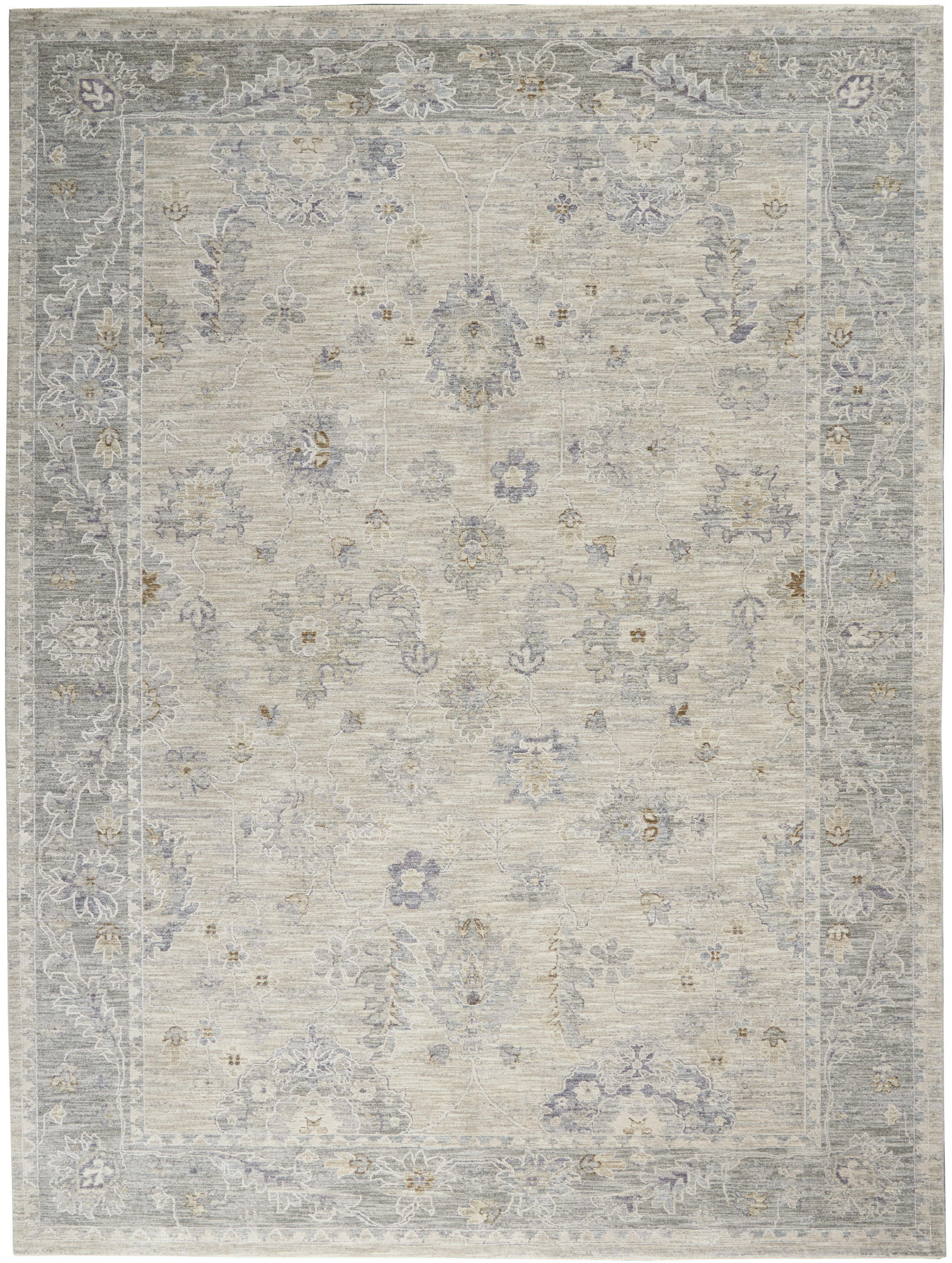 Nourison Infinite 7'10" x 10'4" Light Grey Vintage Indoor Rug