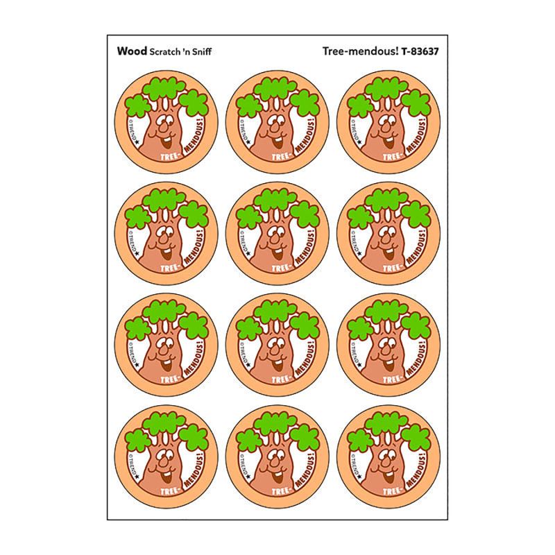 Tree-mendous!/Wood Scent Retro Scratch 'n Sniff Stinky Stickers®, 24 ct.